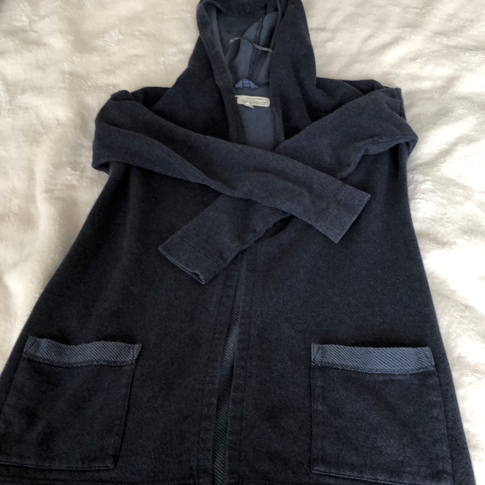 Navy MEC hooded cardigan